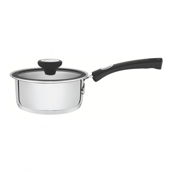 Panela 16cm 1,40 Litros Solar Silicone Aço Inox Tramontina Fundo Triplo